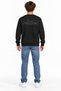 30310-26 Boy's 3-Thread Raster Crew Neck Sweatshirt with Chest Print and Stripe Detail, Ages 13-16 - 3