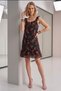 Women's Woven Mira Ruffle Dress Black Flowers