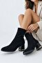 Galvanized Heeled Zippered Women's Stretch Boots - 5