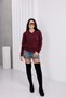V-Neck Floral Stone Embellished Sweater - 5