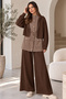 Striped Triple Modal Set N8309 Brown