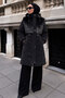 Nova Coat with Fur Detail on the Front Tsd260341 Black
