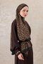 Bitter Brown Leopard Pattern Shawl