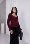 Square Neck Floral Lace Sweater - 4