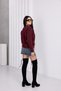 V-Neck Floral Stone Embellished Sweater - 6