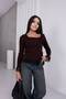 Square Neck Floral Lace Sweater - 3