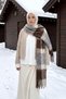 Women's Plaid Pattern Scarf 1305 Gray - 2
