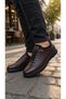 Genuine Leather Men's Daily Lace-Up Casual Shoes – Brown - 3