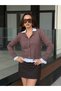 Buttoned Knitwear Cardigan Brown 30061 - 3