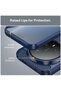 حافظة متوافقة مع هاتف Honor Magic 8 Pro، غطاء خلفي واقٍ بنمط ألياف الكربون باللون الأزرق الداكن - 6