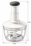 Lina 1500 ml Manual Vegetable Onion Garlic Chopper with Transparent Bowl - XL Large Hand Chopper - 5