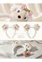 Cute Luxury Imported Fluffy Plush Toy Bow Buckle Dog Crown White Children's Crown - 2