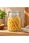 Glass Storage Jar with Clip Lid 1000 ml, Clear Glass Food Container with PP Sealing Ring - 2
