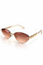 Asuve Cat Crystal Gold Framed Ultra Light Uv400 Filtered Brown Women's Sunglasses - 5