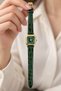 Snooc Women's Wristwatch Green Dial with Gold Color Geometric Case Roman Numeral Pattern Green Band Elegant Vintage Analog Watch - 7