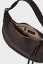 Baguette Shoulder Bag with Buckle - Brown - 5