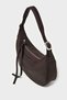 Baguette Shoulder Bag with Buckle - Brown - 4