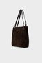 Genuine Leather Suede Shoulder Bag - Brown - 2