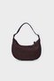 Baguete Shoulder Bag with Buckle-Bordo - 3