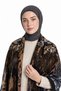 Mosst Pattern Wool Cashmere Shoulder Shawl - 4