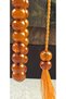 Natural German Caramel Clay Crimped Amber Prayer Beads – Ömer Naci Usta – Ottoman Antique Mihteri Havşa – 11.20 X 14.35 mm - 5