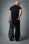 Gray Crystal Touch Stone Baggy Black Men's Sweatpants - 5