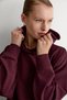 Volire women's hooded sweatshirt with pockets and elasticated hem pants - burgundy top and bottom set - 3