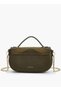 Suede Chevron Panelled Crossbody Bag with Chain Strap - 4