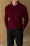 Dovra Premium Hair Knit Buttoned Polo Collar Men's Thick Knitwear Sweater - 7