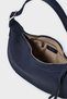 Baguete Shoulder Bag with Buckle - Dark Blue - 6