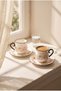 2-Piece Hollys Cup Set Stylish Design Coffee Presentation Set -