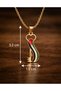 Wavy Palestine Flag with Return Key Stainless Silver Plated Chain Unisex Necklace J3000 - 4