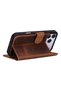 Bloomcase Porta Saddle Heritage Brown iPhone 18 Pro Max / 17 Pro Max Magsafe Rfid Genuine Leather Wallet Case - 5