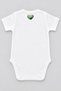 Front Rabbit Ribbon and Back Heart Printed Baby Girl Bodysuit 100% Cotton Baby Bodysuit Short Sleeve Snap Fastener Bodysuit Gift Baby Bodysuit Ecru Body-16-Y - 3