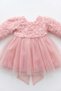 Baby Girl Kids Dress Long Sleeve Bowknot Rose Birthday Party Wedding Special Occasion Evening Dress Girls' Dress 1-5 Years - 4