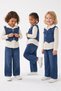 Girls' Traveling Outfit 3-Piece Jeans and Shirt Set Super Stylish Model Top and Bottom Set