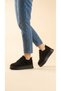 Women's Rope Lace-Up Suede Star Detailed Thick Sole Boots & Booties - 3