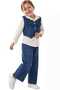 Girls' Traveling Outfit 3-Piece Jeans and Shirt Set Super Stylish Model Top and Bottom Set - 2