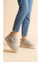 Women's Rope Lace-Up Suede Star Detailed Thick Sole Boots & Booties
