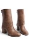 Women's Thermo Rubber Sole Heeled Detachable Studded Ankle Boots