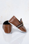 Metal Buckle and Ribbon Detailed Baby Moccasin Shoes - 2