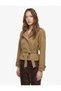Koton Young Women's Regular Fit Belted Double Breasted Gabardine Seasonal Jacket Khaki - 2