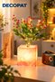 13×37×13cm Lighted Artificial Flower with Pink Pot Led Decorative Plant Desktop Night Light Home Office Ornament - 3