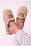 Women's Silvery Plush House Slippers Closed Toe Open Back Soft Warm Winter Comfortable Stylish Daily Slippers - 3