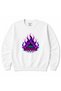 Neon Inferno Retro Pixel Flames & Cyber Grid Graphic Sweatshirt - 2
