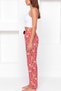 Women's 2-Piece Pajama Bottom Set Navy Blue Animal Pattern and Red Plaid Teddy Bear Pattern Comfortable Cut - 5