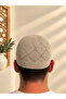 Men's Prayer Skullcap with Pattern, Standard Size, Hajj Umrah Skullcap - 2