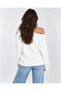 Women's Ecru Off Shoulder Blouse - 3