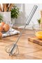 Stainless Steel Press-Type Automatic Whisk 30 cm – Manual Mixer Egg Cream Sauce Stirrer