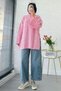 Premium High Collar Knit Sweater with Side Slits - Pink - 8